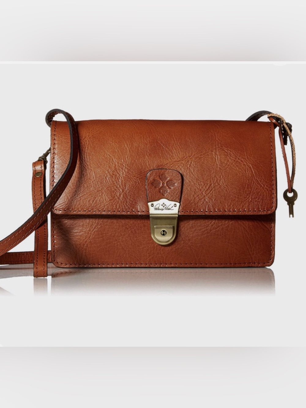 Patricia Nash Florence Tooled Lanza Laurentina Leather Crossbody / Wristlet